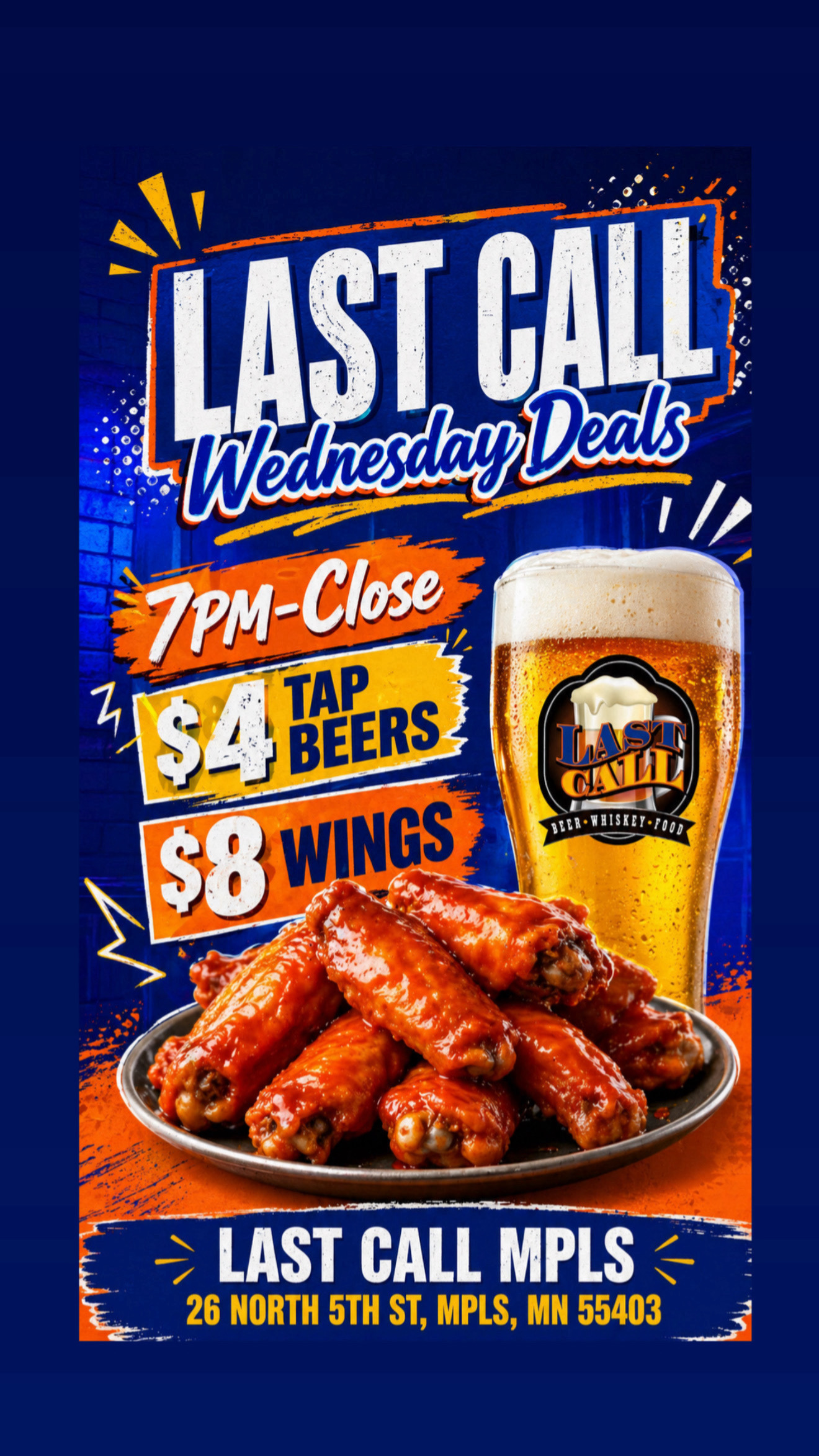 Wednesday deals: $4 taps and $8 wings